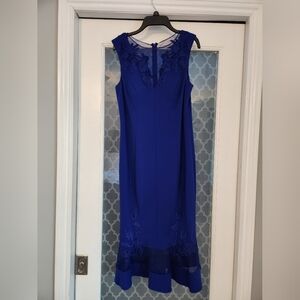 Aidan Mattox Blue Midi Dress